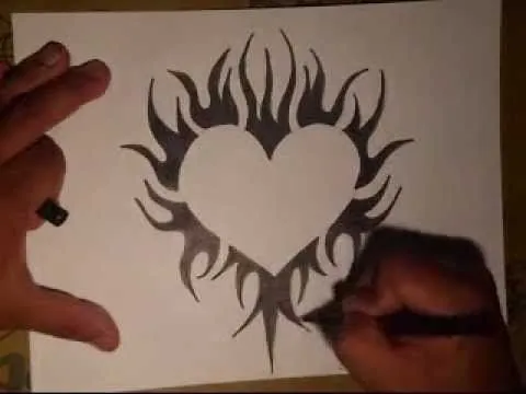 How to Draw a Tattoo Heart- (By WIZARD) - YouTube