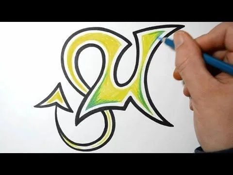 How to Draw Wild Graffiti Letters - U - YouTube