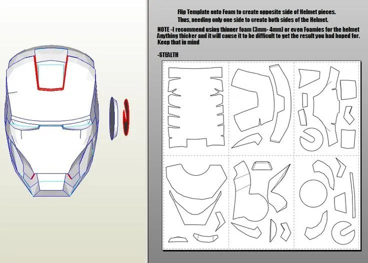 How to Make Iron Man Helmet, Guide For Noobs, Iron Man Chest Piece ...