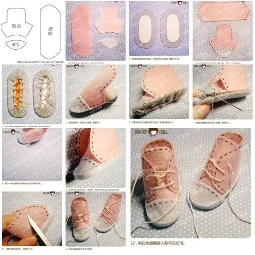 How to make Little Doll Shoes step by step DIY tutorial ...