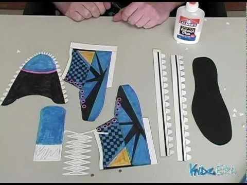 How to make a paper shoe - YouTube