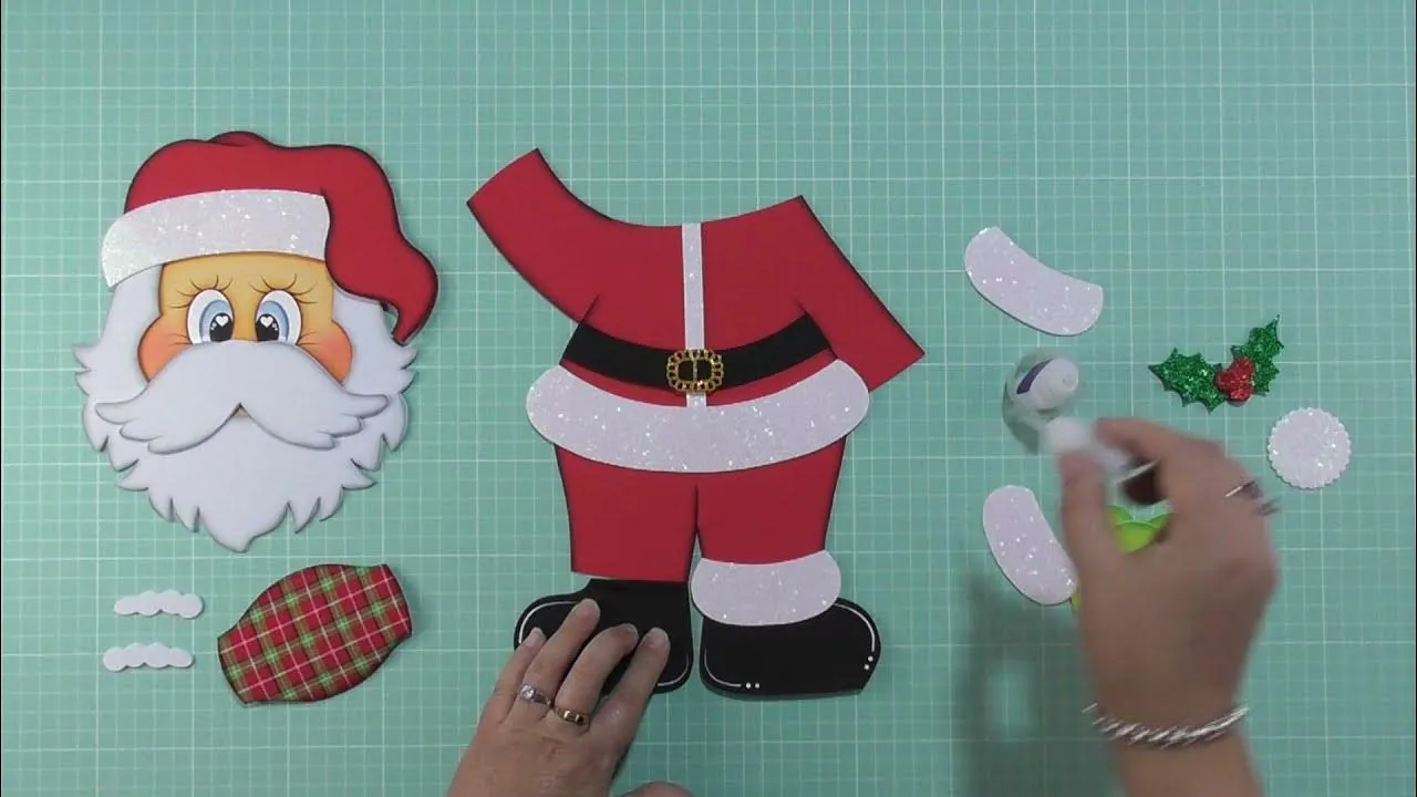 How to Make Santa with a Mask or Chinstrap in Foam ❤️ - YouTube