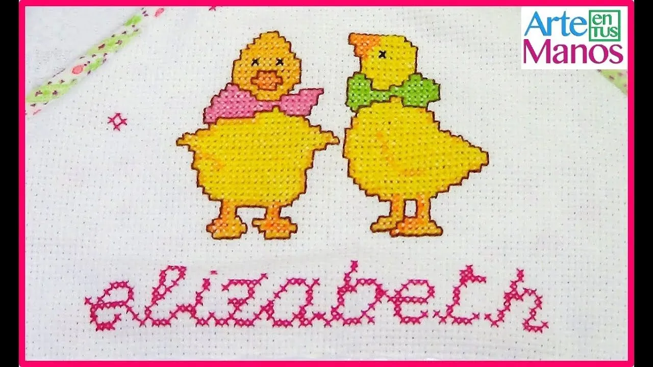 How to Stitch Names in Cross Stitch Step by Step - YouTube