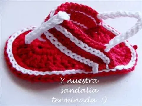 Como hacer sandalias para bebé en crochet paso a paso - Imagui