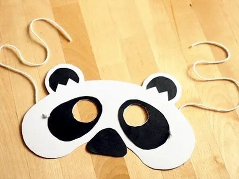 Cómo hacer una máscara de oso panda para Carnaval - YouTube