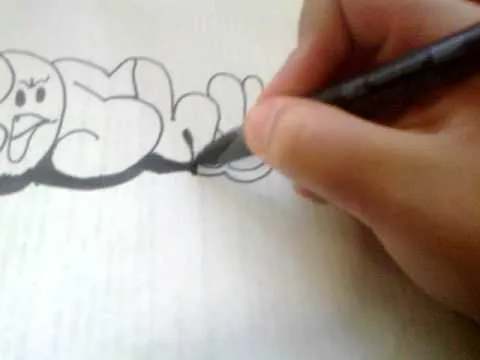 graffiti en papel roshy - YouTube