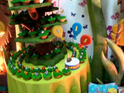 Mesas decoradas de fiestas de safari bebé - Imagui