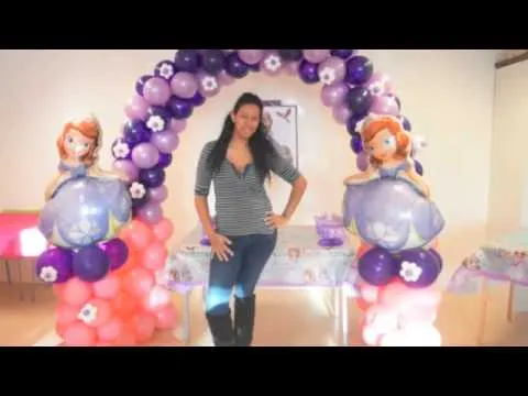 decoracion en globo de sofia - YouTube