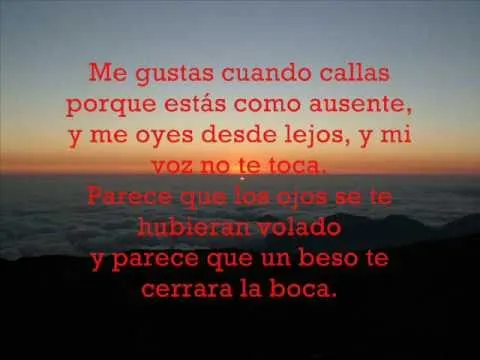 POEMA 15 Pablo Neruda (cantado por Mercedes Sosa) - TITULOS - YouTube