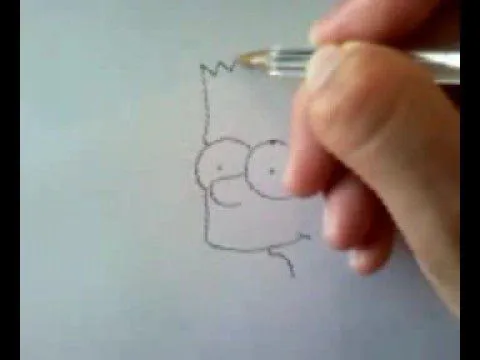 como dibujar a Bart Simpson en 30 seg - YouTube