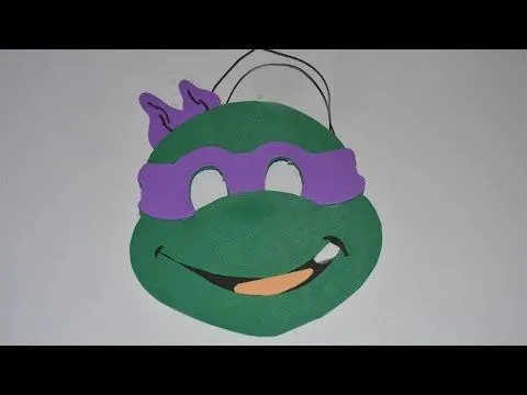 Máscara infantil de Carnaval tortuga ninja Donatello - YouTube