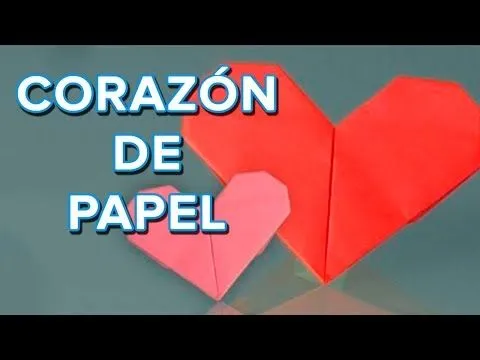 Cómo hacer un corazón de papel, origami - YouTube
