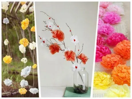 HTM: Flores con papel de china [DIY] | ActitudFEM