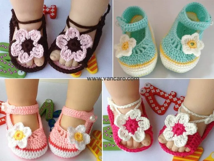 http://www.vancaro.com/accessories/baby-crochet-shoes ♥ Vancaro ...