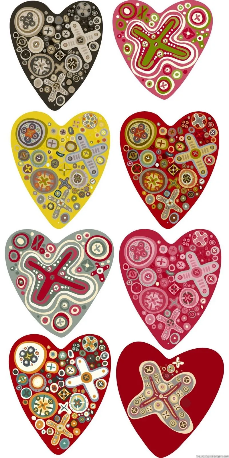 Del huacal: 8 corazones decorados