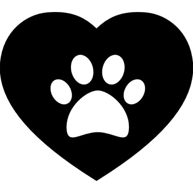 Huella de perro en un corazón | Descargar Iconos gratis Huella de perro en un corazón | Descargar Iconos gratis