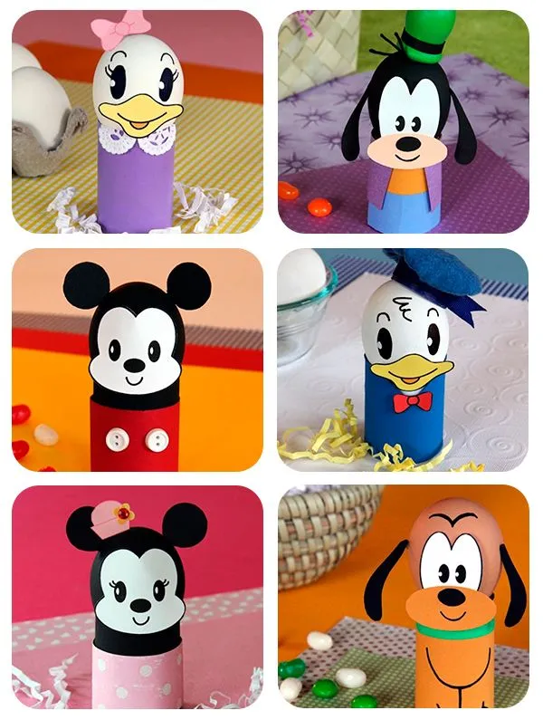 Huevos decorados con Mickey Mouse y sus amigos Huevos decorados con Mickey Mouse y sus amigos