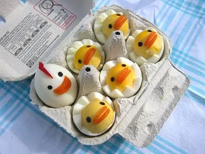 Huevos decorados en forma de pollitos : cositasconmesh