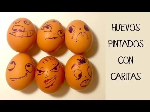 Huevos pintados con caritas: ¡Sorpresa en el lunch box! - YouTube