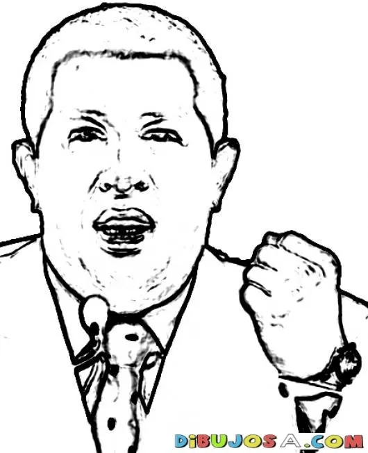 Hugo Chavez para colorear - colorearrr