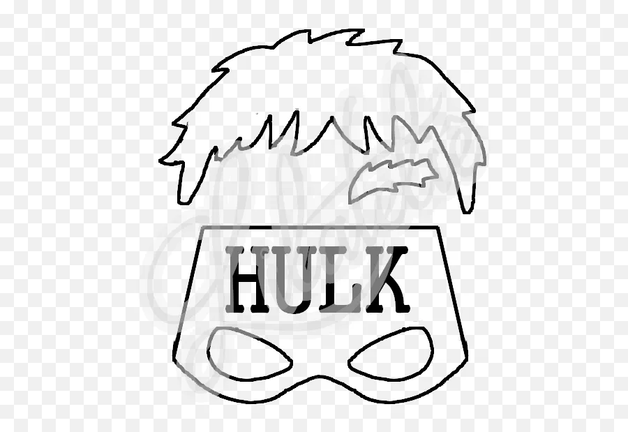 Hulk Drawing Mask - Moldes Mascara De Hulk Para Imprimir Emoji,Emoji For  Hulk - free transparent emoji - emojipng.com