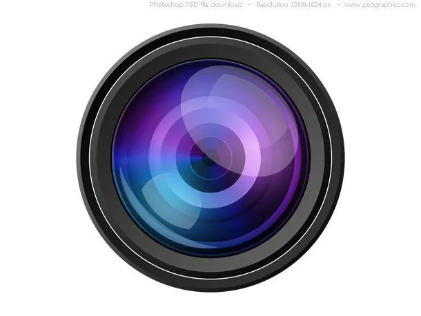 Icono de lente de cámara PSD, free vectors - 365PSD.com