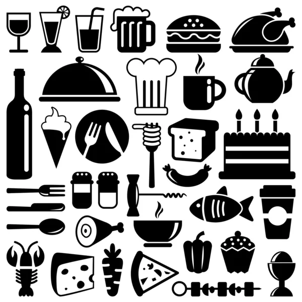 Iconos de comida — Vector stock © bogalo #10852764