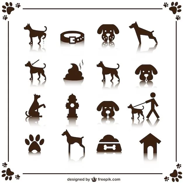 Iconos de perros | Descargar Vectores gratis