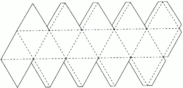 Molde de Icosaedro para montar - ESPAÇO EDUCAR
