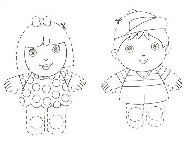 Titeres de papel recortables para niños ~ Solountip.com