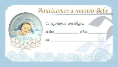 Ideas para bautismo: tarjetas para imprimir - Guía de MANUALIDADES