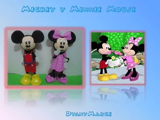 Ideas Creativas Goma Eva: Mickey Y Minnie Mouse