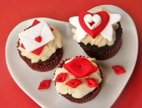 ideas para cupcakes de san valentin