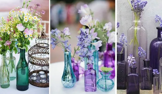 Ideas para decoración de bodas con botellas : Fiancee Bodas