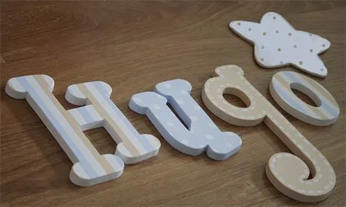 Ideas de decoración infantil: letras de madera personalizadas ...