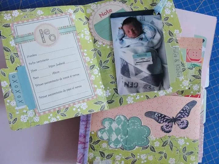 Ideas para decorar un álbum-diario para bebé | Cinderella's Scrap Room