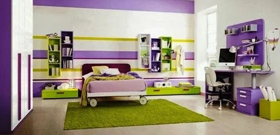 Ideas para Decorar tu Dormitorio en Verde y Morado | Decoración ...
