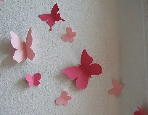 ideas para decorar con mariposas de papel | Fotos de Manualidades
