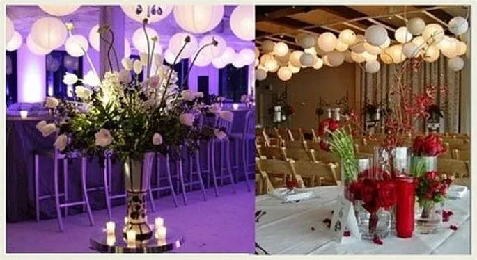 Algunas ideas para decorar los salones de recepción de bodas
