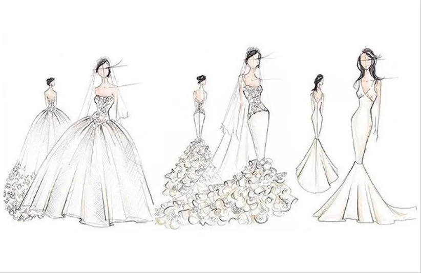Dibujo de vestido de novia - Imagui
