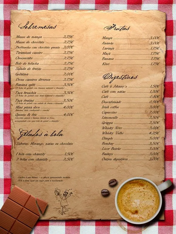 Ejemplos de cartas de menu de restaurantes - Imagui
