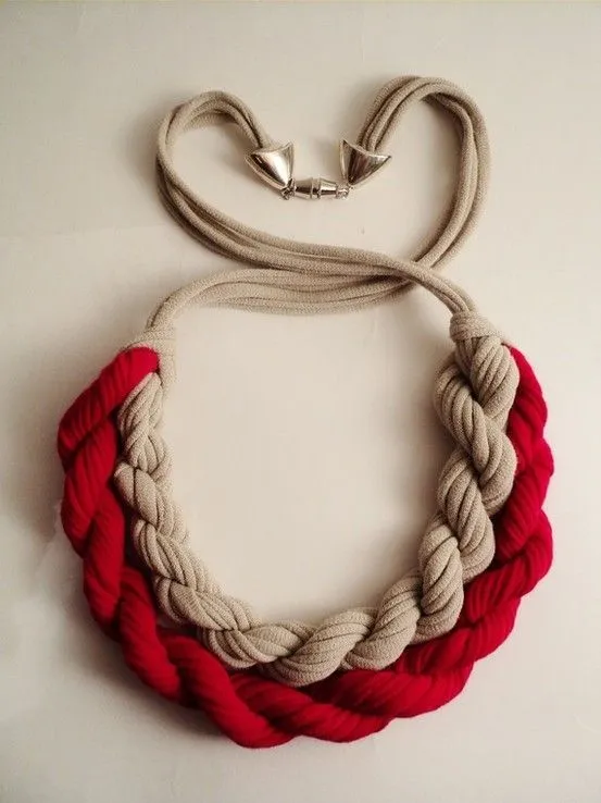 Ideas DIY: modelos de collares de tela reciclada | El blog de ...
