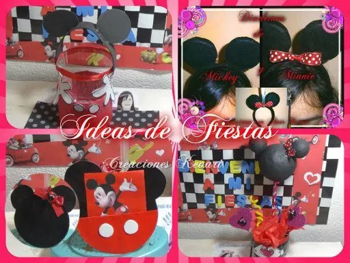 Ideas para fiesta de Mickey o Minnie DIY | Goma Eva | Pinterest ...