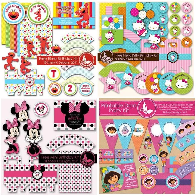 Ideas para tus Fiestas Infantiles: Kits imprimibles GRATIS de los ...