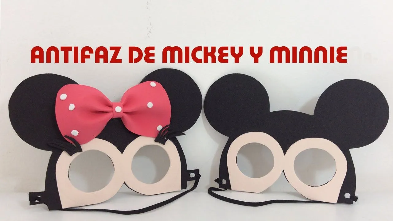 IDEAS PARA FIESTAS INFANTILES DE MINNIE Y MICKEY MOUSE. ANTIFAZ - YouTube