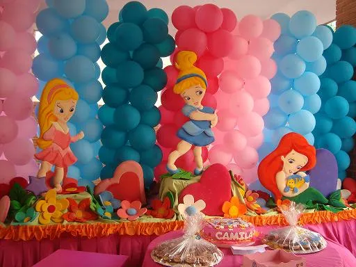 Ideas Para tus Fiestas Tematicas: decoración princesas bebes