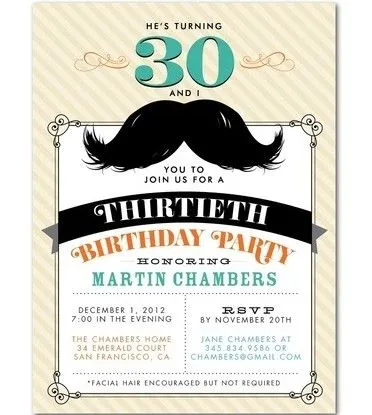 Ideas de invitaciones para fiestas de cumpleaños de adultos ...