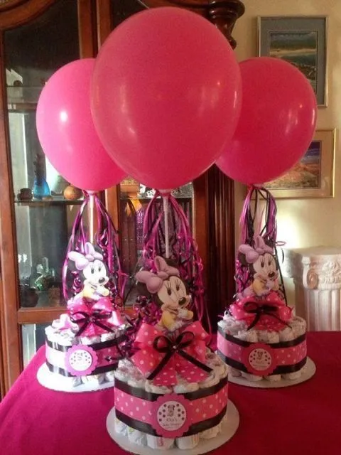 Minnie Mouse Baby Shower Centerpieces | Ideas para baby shower de ...