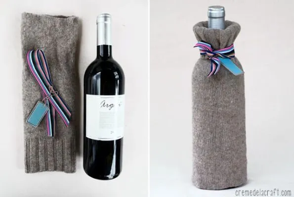 3 ideas para vestir una botella de vino - Guía de MANUALIDADES