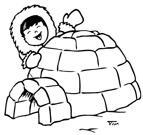 Dibujos de una iglu para colorear - Imagui